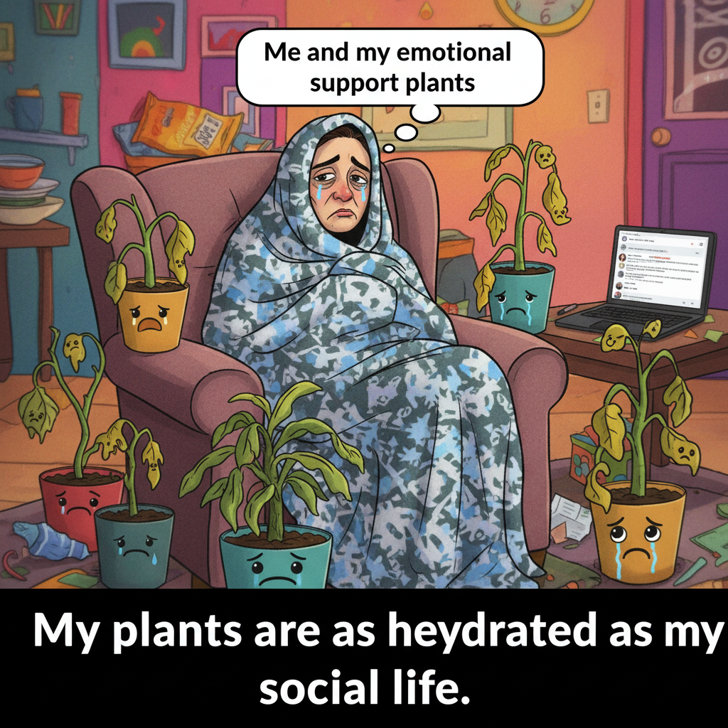 My seasonal depression is so bad, even my plants are wilting in sympathy.