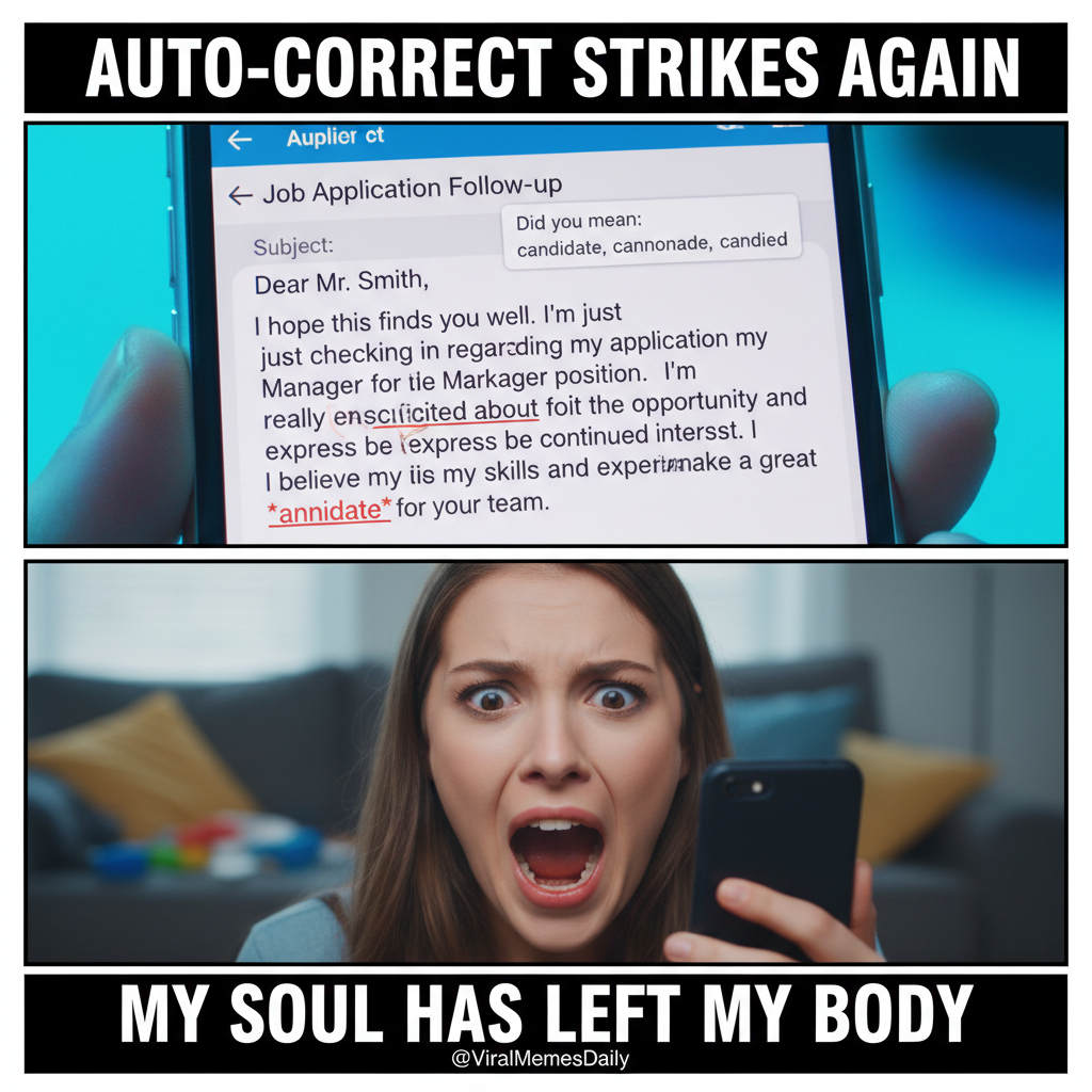 Autocorrect changing 'duck' to 'f*ck' in a professional email. My career is over. 😭