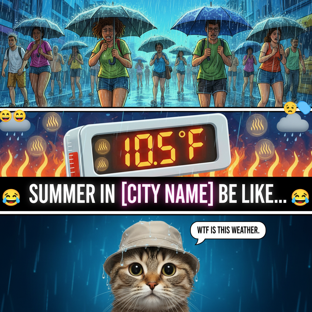 It's 90 degrees and raining. Is this a swamp or a city? Asking for a friend. 🥵 #Weather