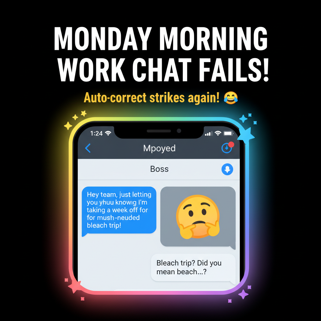 My phone autocorrected 'beach' to 'bleach.' My boss is now very concerned. #TechFail