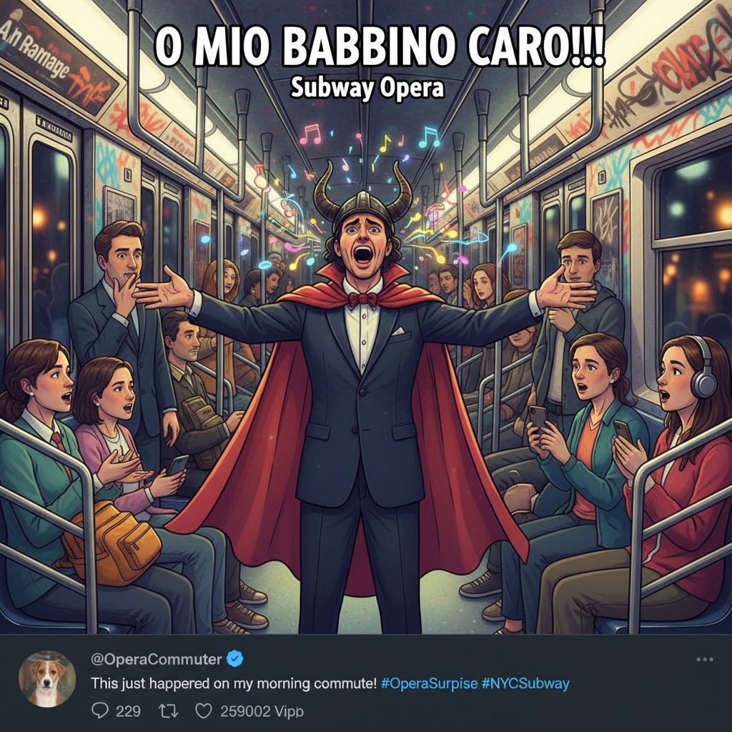 Just witnessed a full-blown opera performance on the subway. Peak public transport.