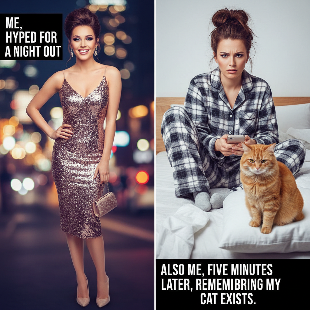 Friday night plans: clubbing. Friday night reality: arguing with my cat about bedtime.