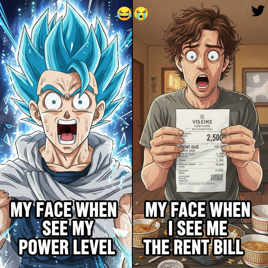 My landlord just raised rent. My inner anime protagonist is screaming. 😱