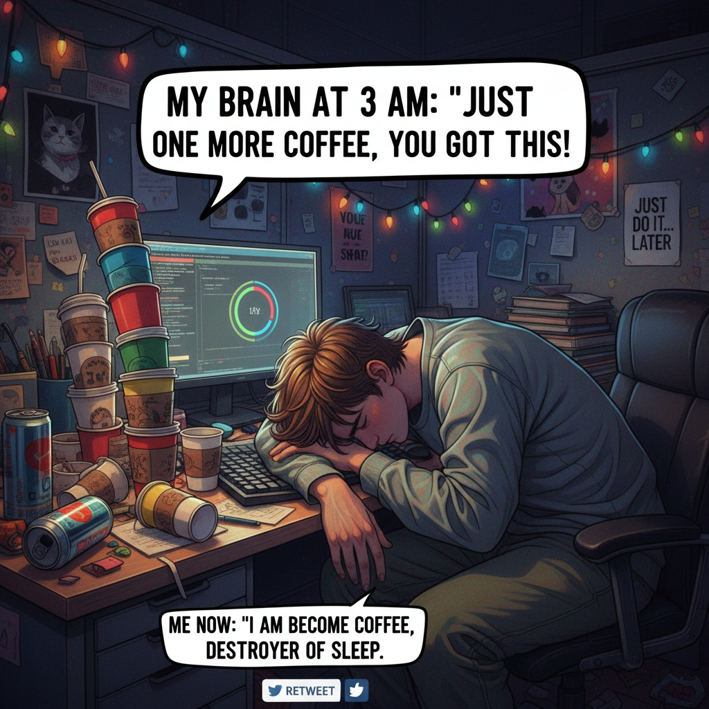 My Monday morning mood is currently sponsored by 3 cups of coffee and existential dread.