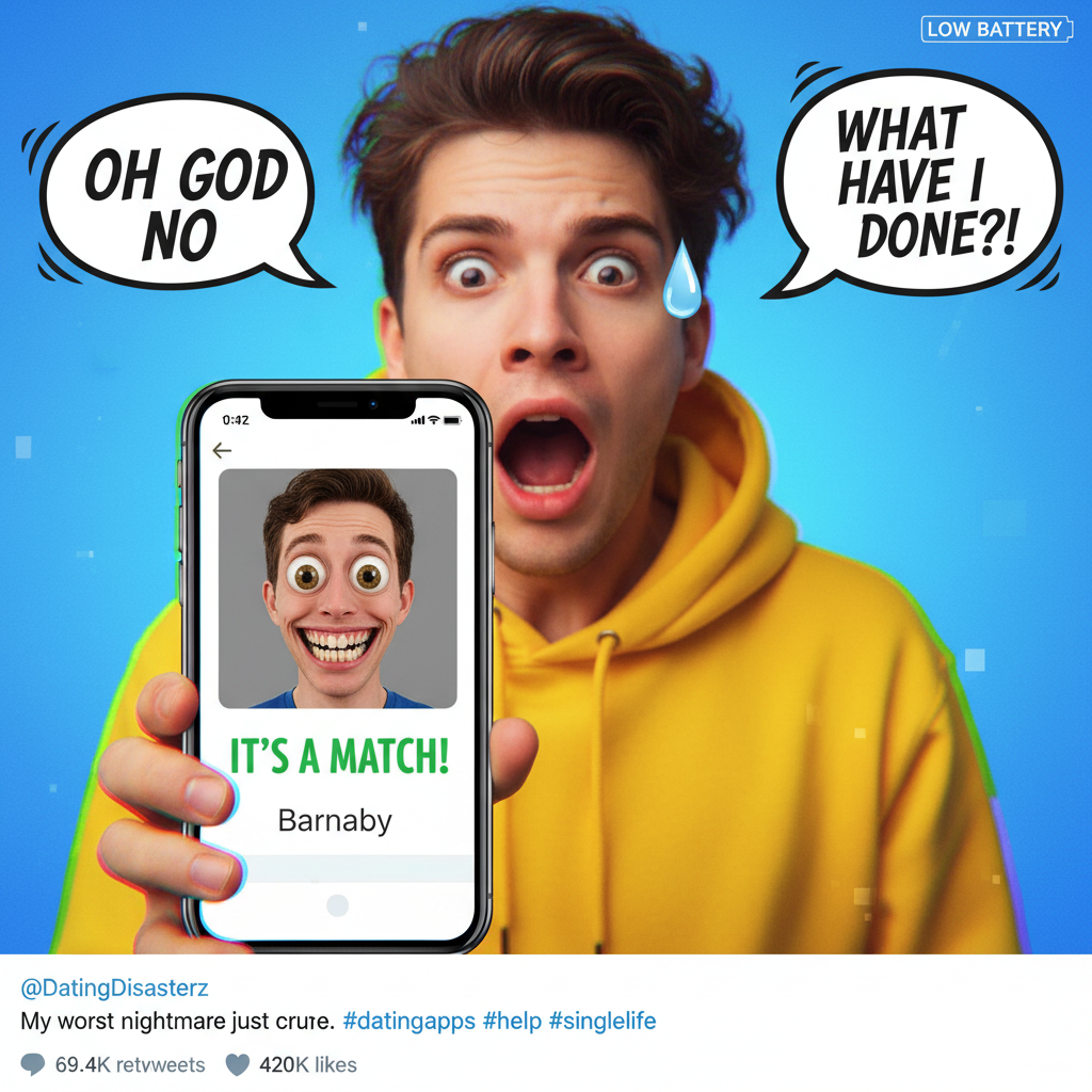 Matched with my ex's cousin. Send help, or a very good pickup line.