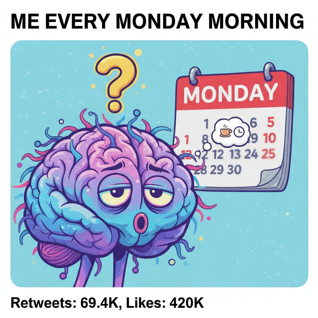 My brain on Monday morning: 'Are you sure it's not still Sunday?' #MondayBlues