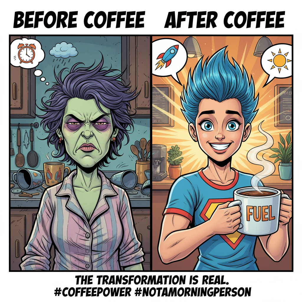 My blood type is coffee. My personality type is 'don't talk to me until I've had coffee.' ☕