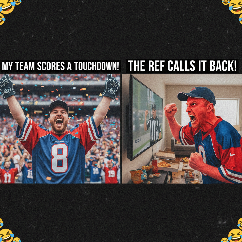 My team scores: 'WE ARE THE BEST! UNDEFEATED!' Opponent scores: 'RIGGED! FIRE EVERYONE!'