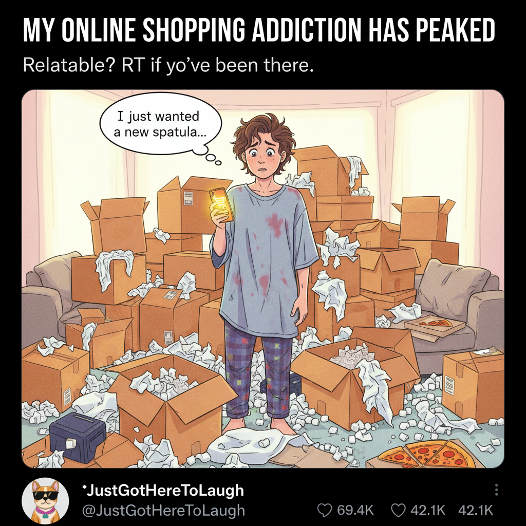 My online shopping cart is 90% 'I'll just look' and 10% 'why did I buy this?'