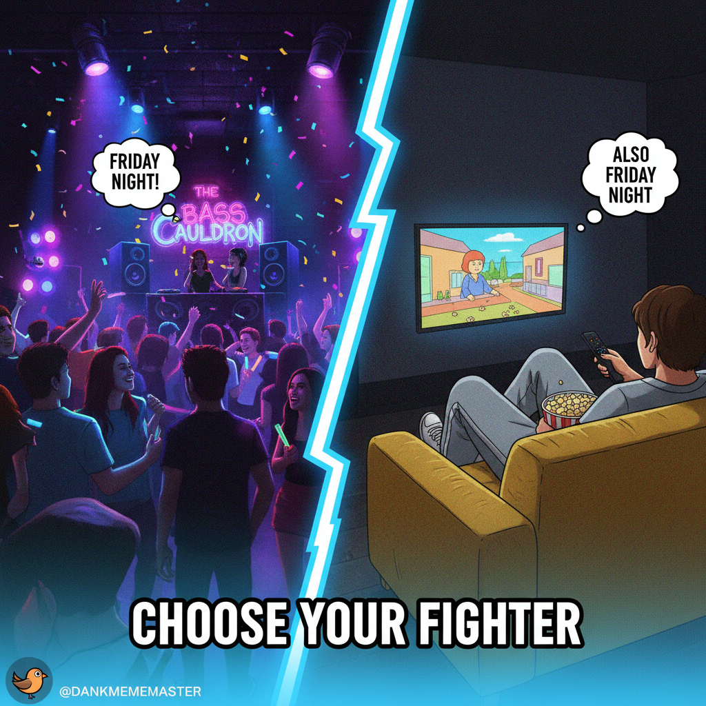 Friday night plans: clubbing. Friday night reality: debating if I should rewatch The Office for the 10th time.