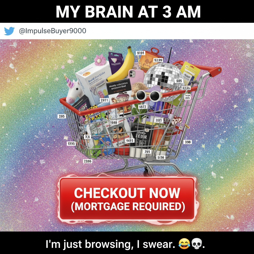 My online shopping cart is 90% 'I don't need this but it's cute' items. Send help.