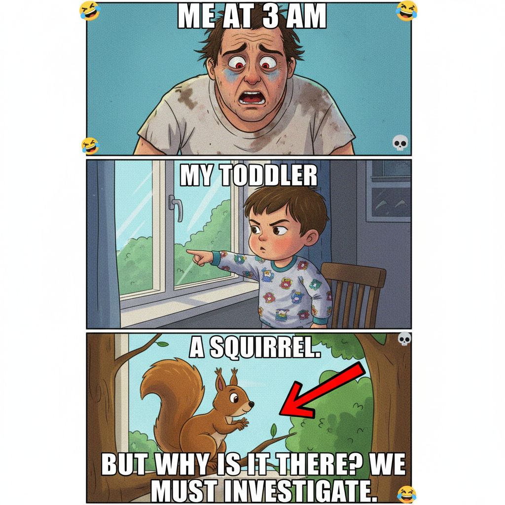 My toddler just asked if squirrels have jobs. I'm not ready for this level of existential dread.