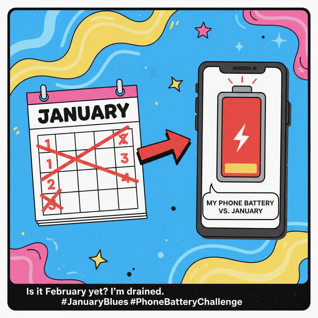 My New Year's resolution lasted longer than my phone's battery life. Barely.