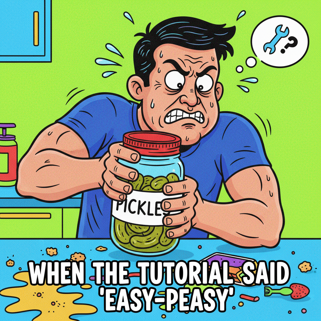 Just spent 30 mins trying to open a jar. Adulting is just repeatedly failing at basic tasks.