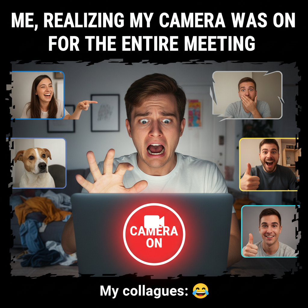 My mic was off the whole meeting. Then I realized my camera was on for the last hour.