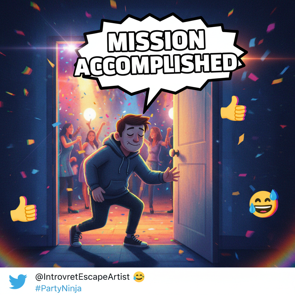 Introvert at a party: 'I've recharged enough. Time to go home and hibernate for a week.'