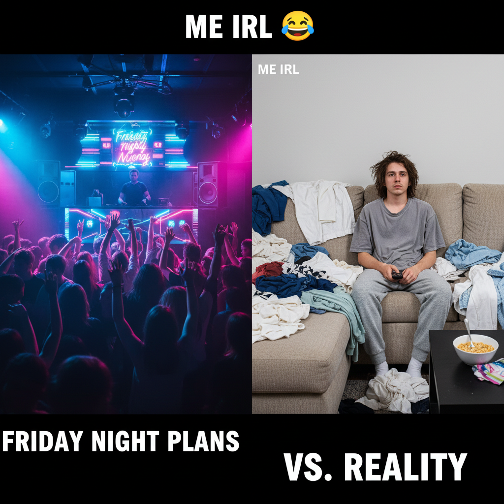 Friday night plans: Clubbing. Friday night reality: Debating if I have enough clean socks.