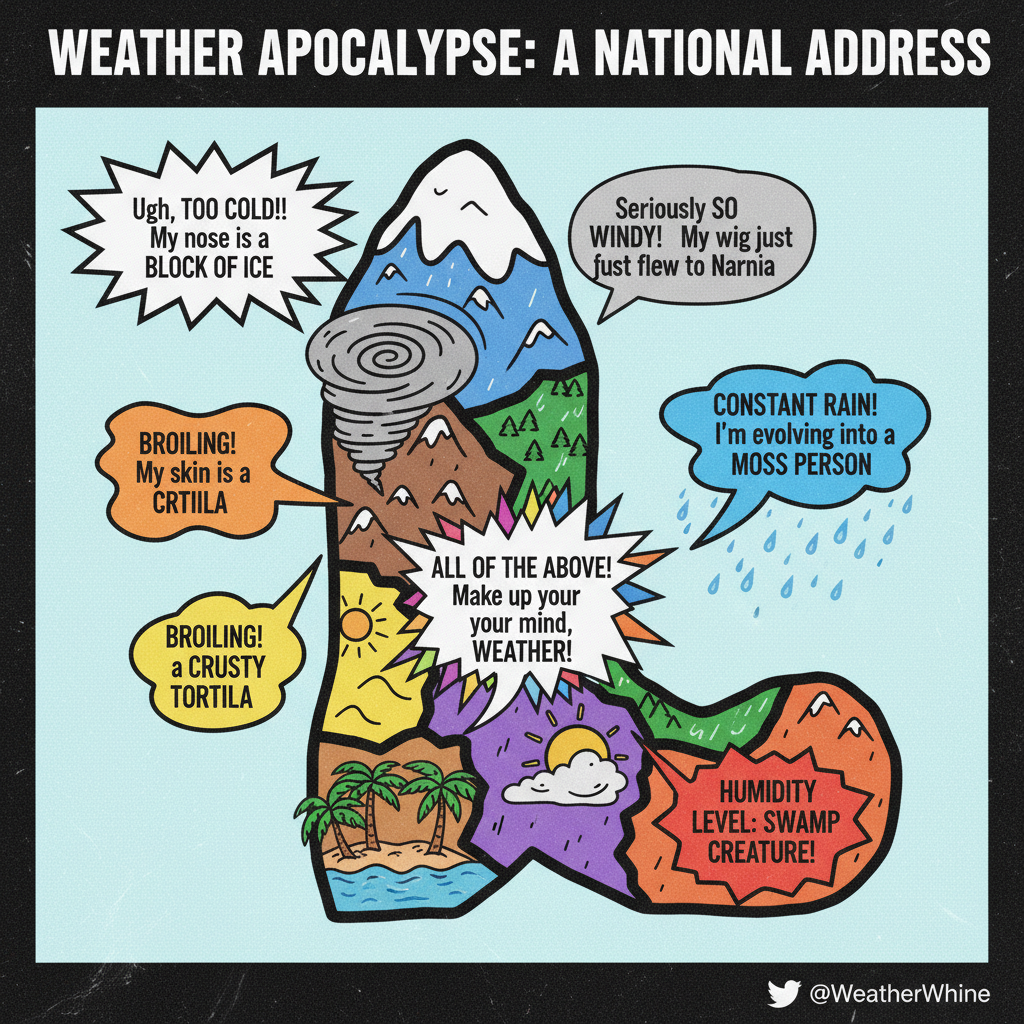 It's 70 degrees and sunny. Someone, somewhere, is complaining it's too hot/cold/humid.