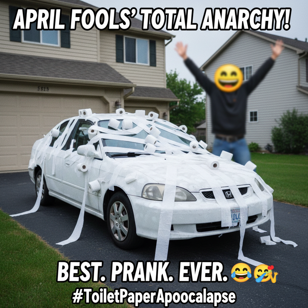 My team won. My neighbor's car is now covered in toilet paper. I regret nothing. #SportsFans