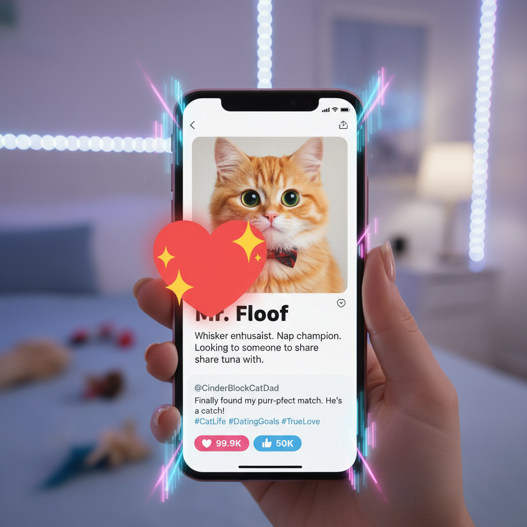 Matched with someone who sent a pic of their cat. Marrying them. #DatingAppWin