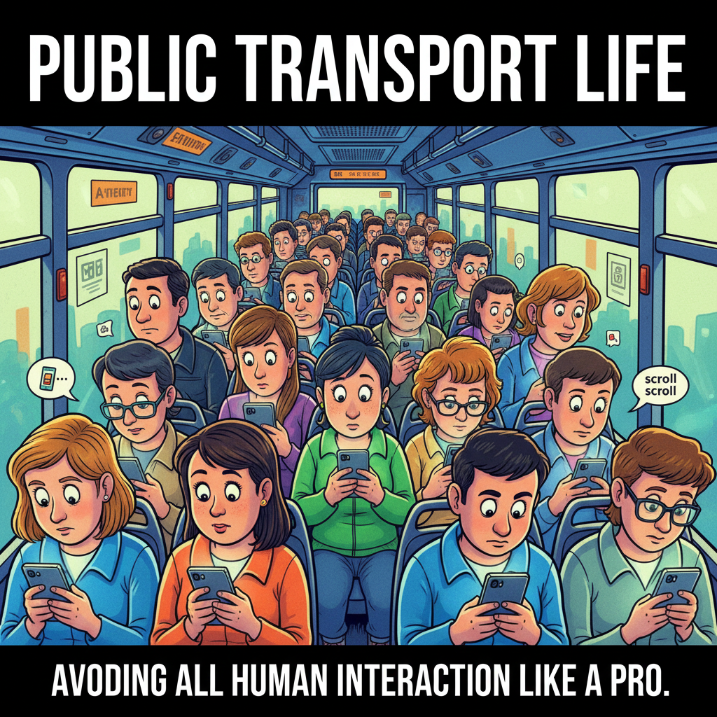 Public transport is just a social experiment on how long we can avoid eye contact.