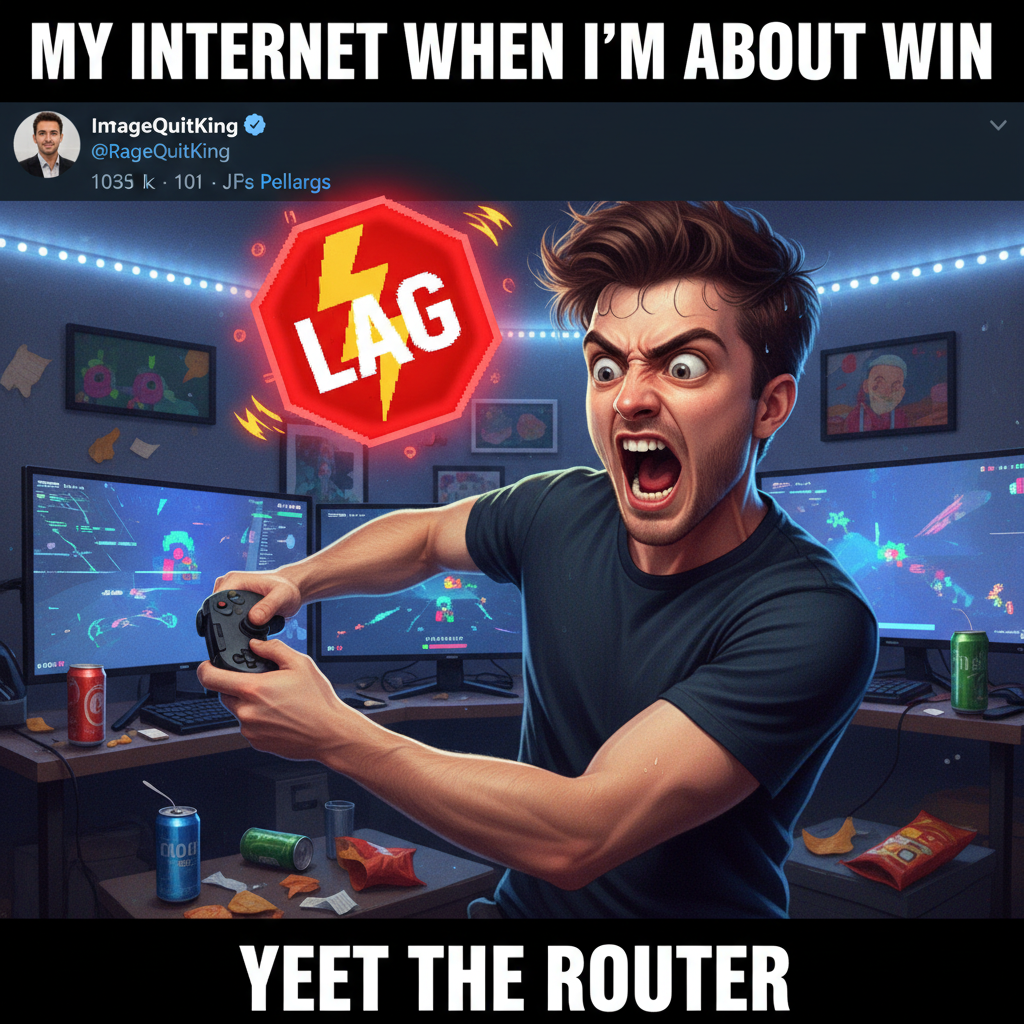 When the lag hits right before you get the kill. My controller is in orbit.