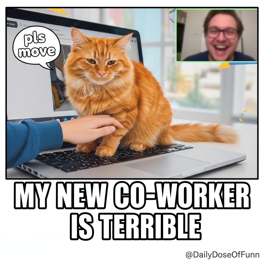 My cat just walked across my keyboard during a Zoom meeting. Promoted to CEO.