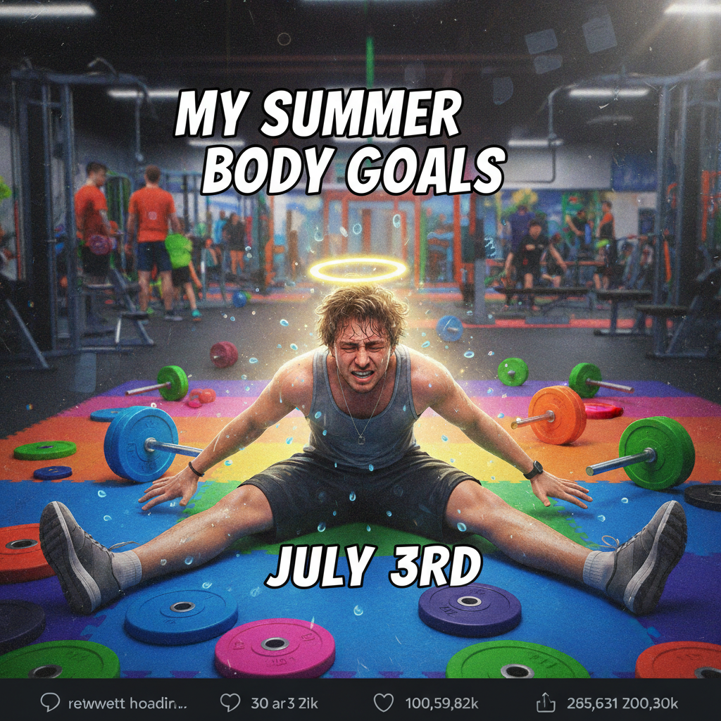 Went to the gym. Did one rep. Now I'm sore for a week. Send pizza.