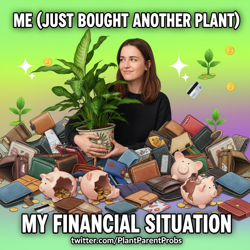 My New Year's resolution was to save money. I bought a new plant today. Oops.