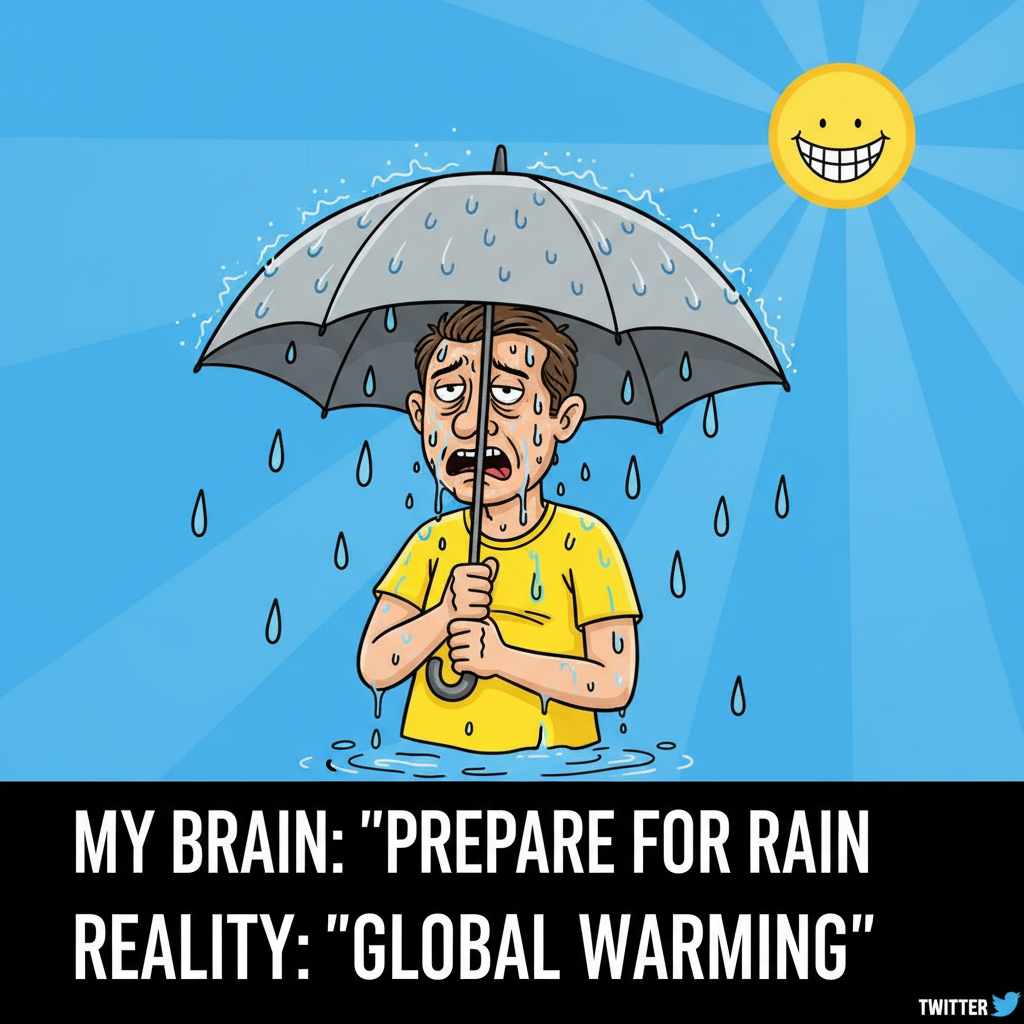 It's 90 degrees but also raining. Make it make sense, Earth.