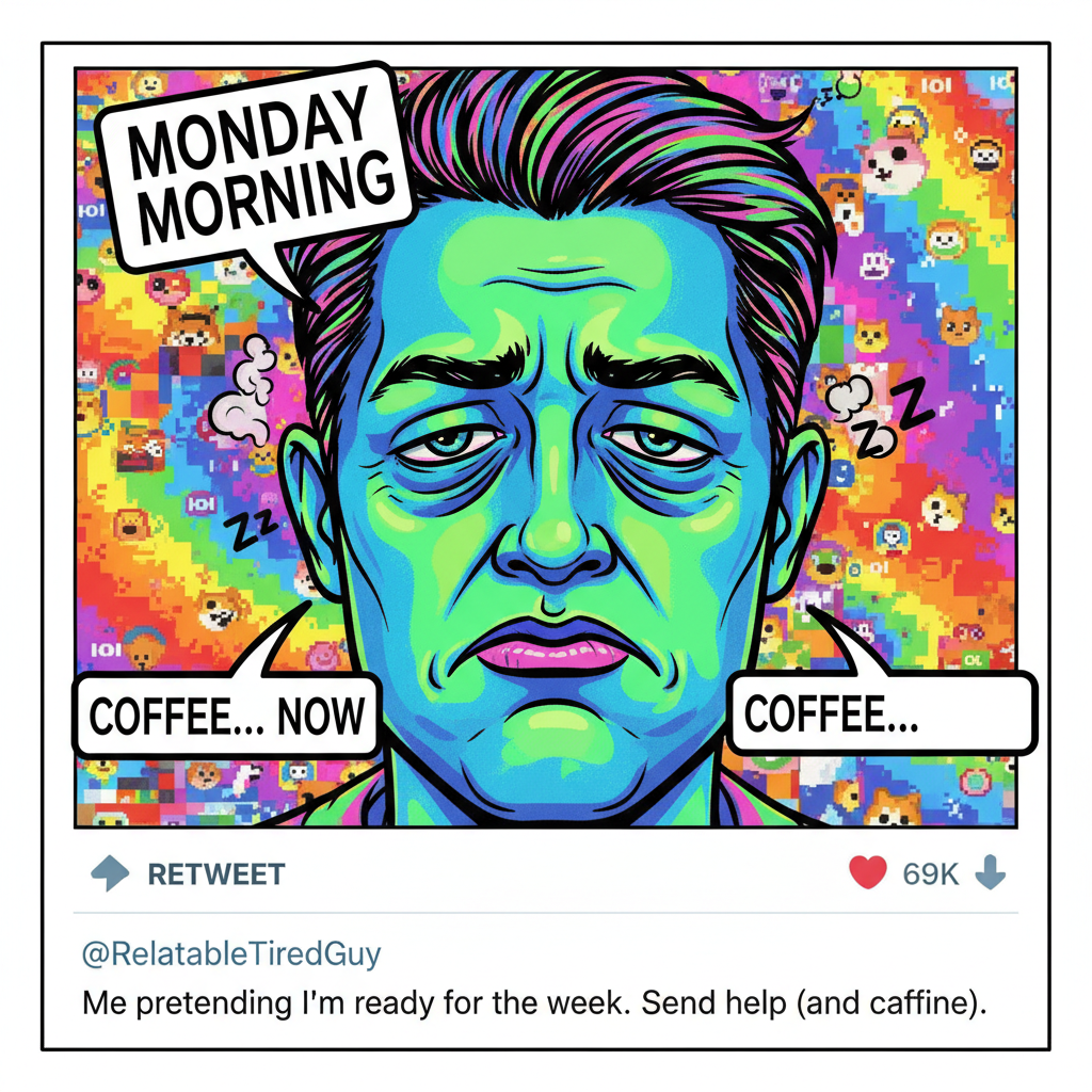 My face when the alarm goes off on Monday morning. Send coffee.