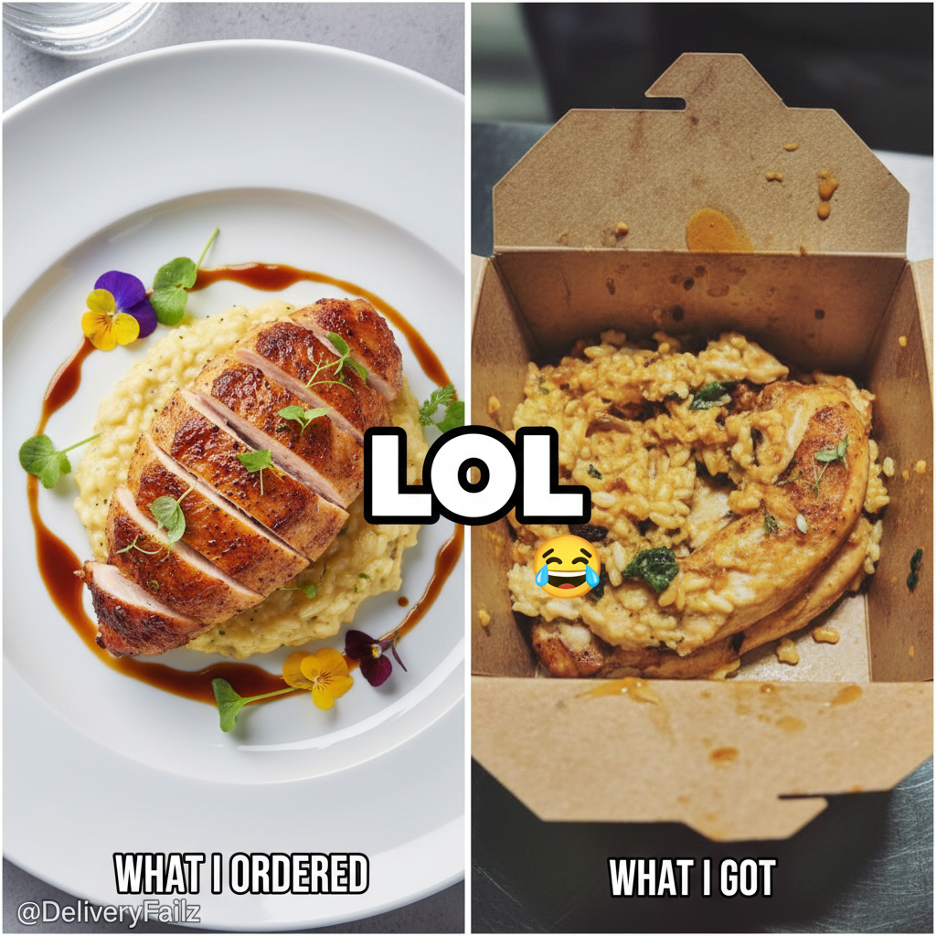 Food delivery expectations: gourmet meal. Reality: my order looks like it survived a warzone.