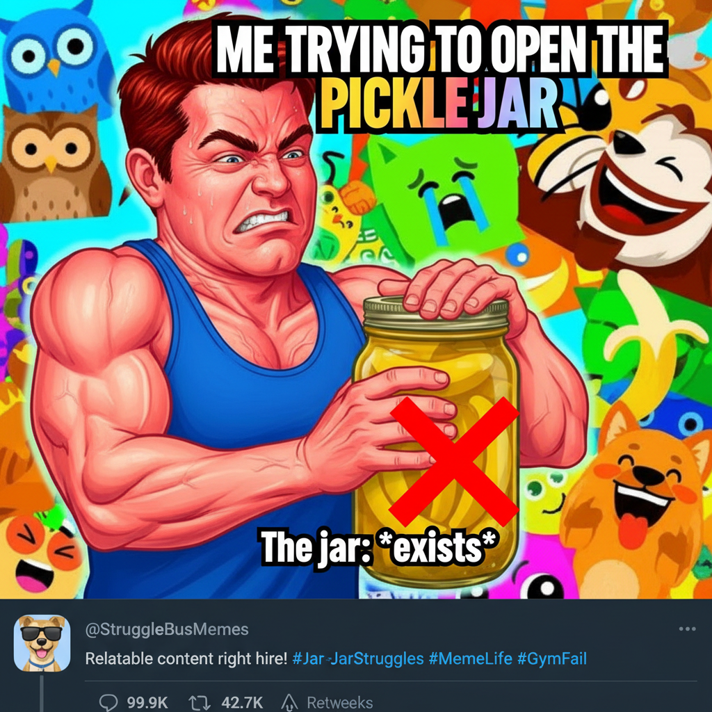 Just spent 30 mins trying to open a jar. Adulting is a scam.