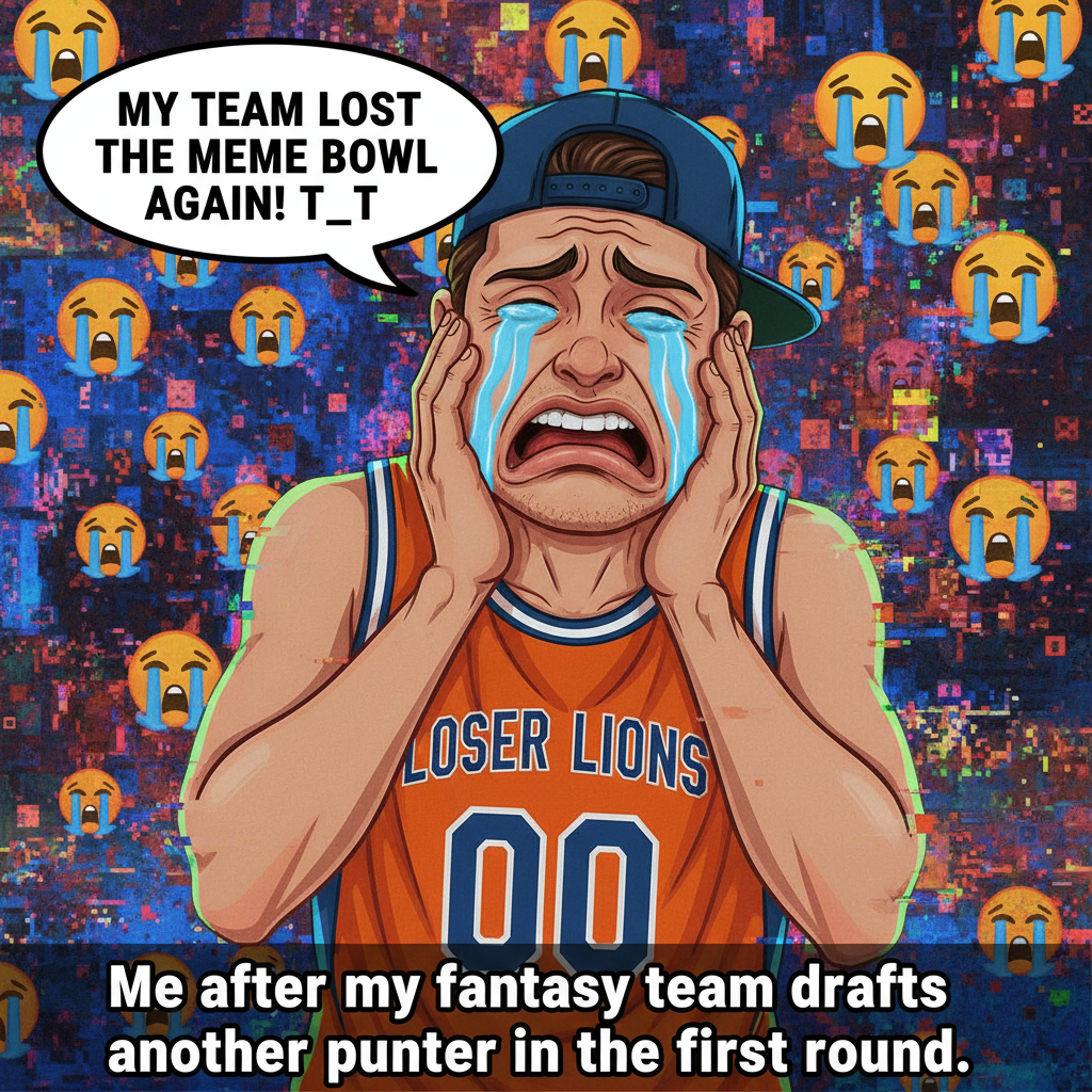 My team lost. My day is ruined. My week is ruined. My life is ruined. See you next game.