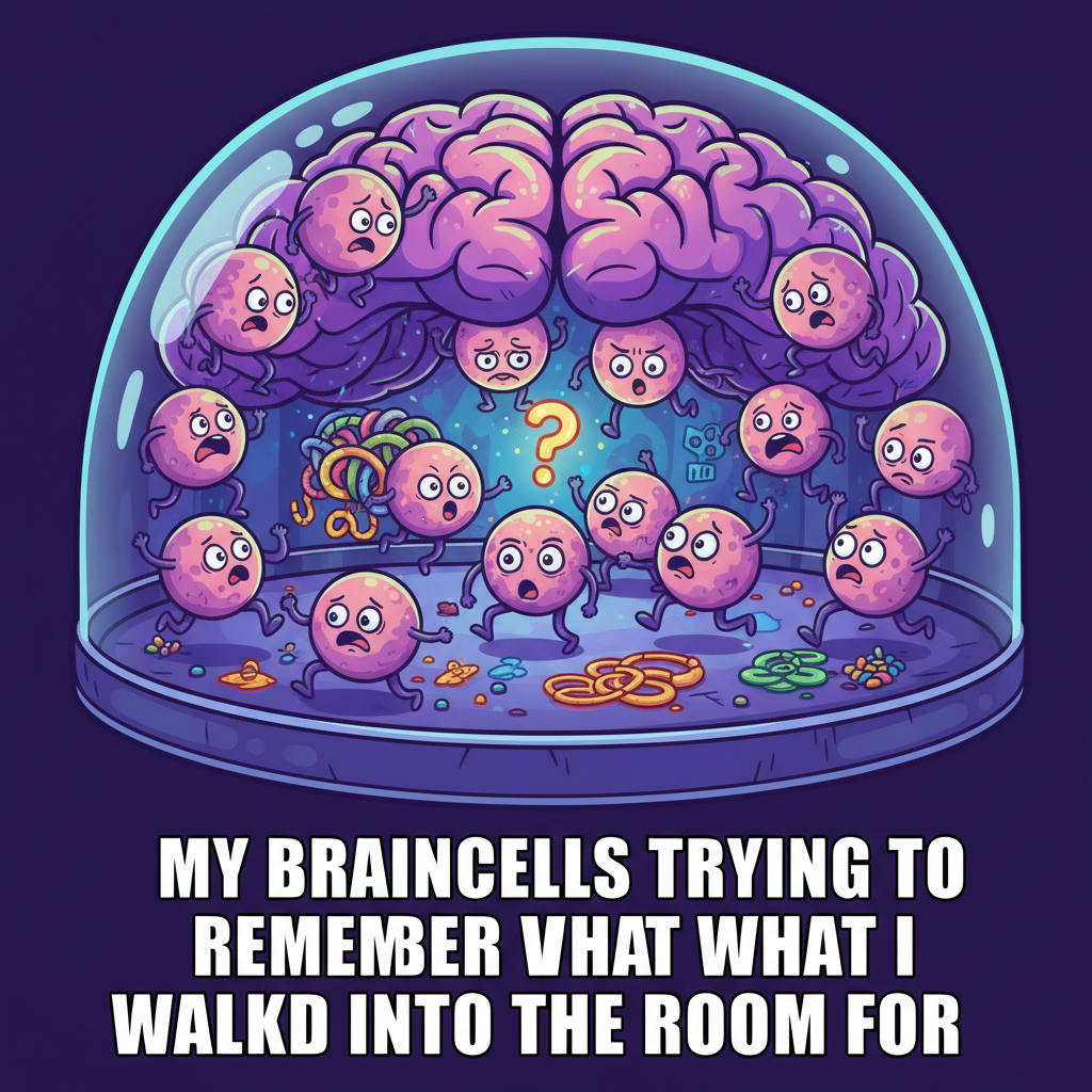 My brain cells trying to remember what I came into the room for