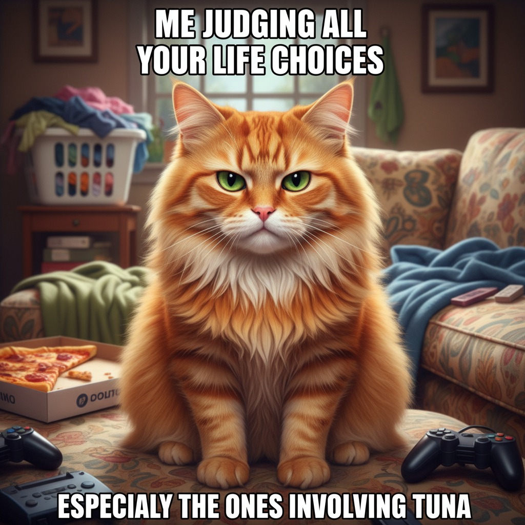 My cat judging my life choices like it pays rent