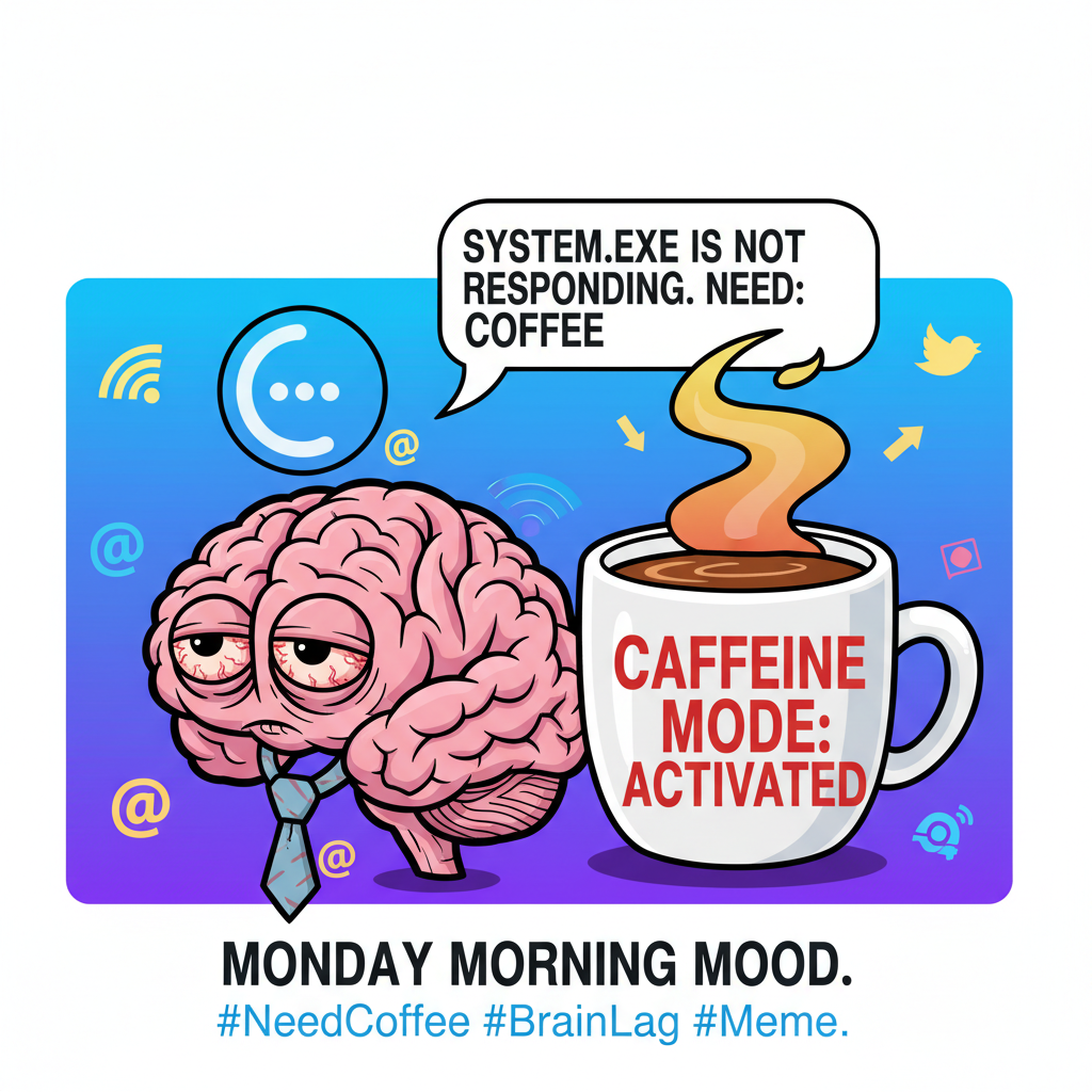 My brain on Monday morning: buffering... buffering... still buffering. Send coffee.