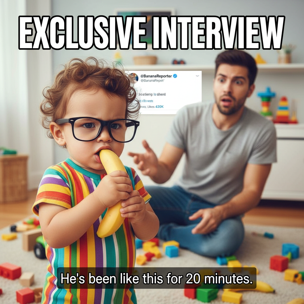 My toddler just explained quantum physics using a banana. I'm pretty sure he's a genius or just hungry.