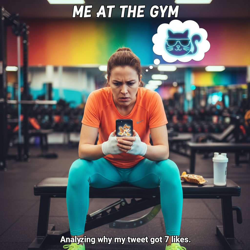 My 'gym buddy' is just me staring at my phone between sets. Peak performance.