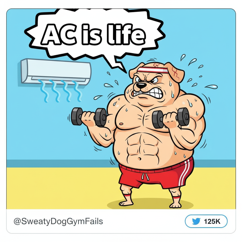 Me at the gym: 'I'm here for gains.' My body: 'We're here for the free AC.'
