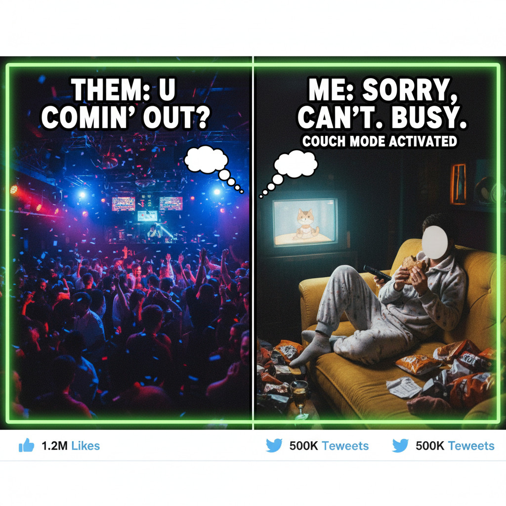 Friday night plans: Clubbing. Friday night reality: Club sandwich and Netflix. #Adulting