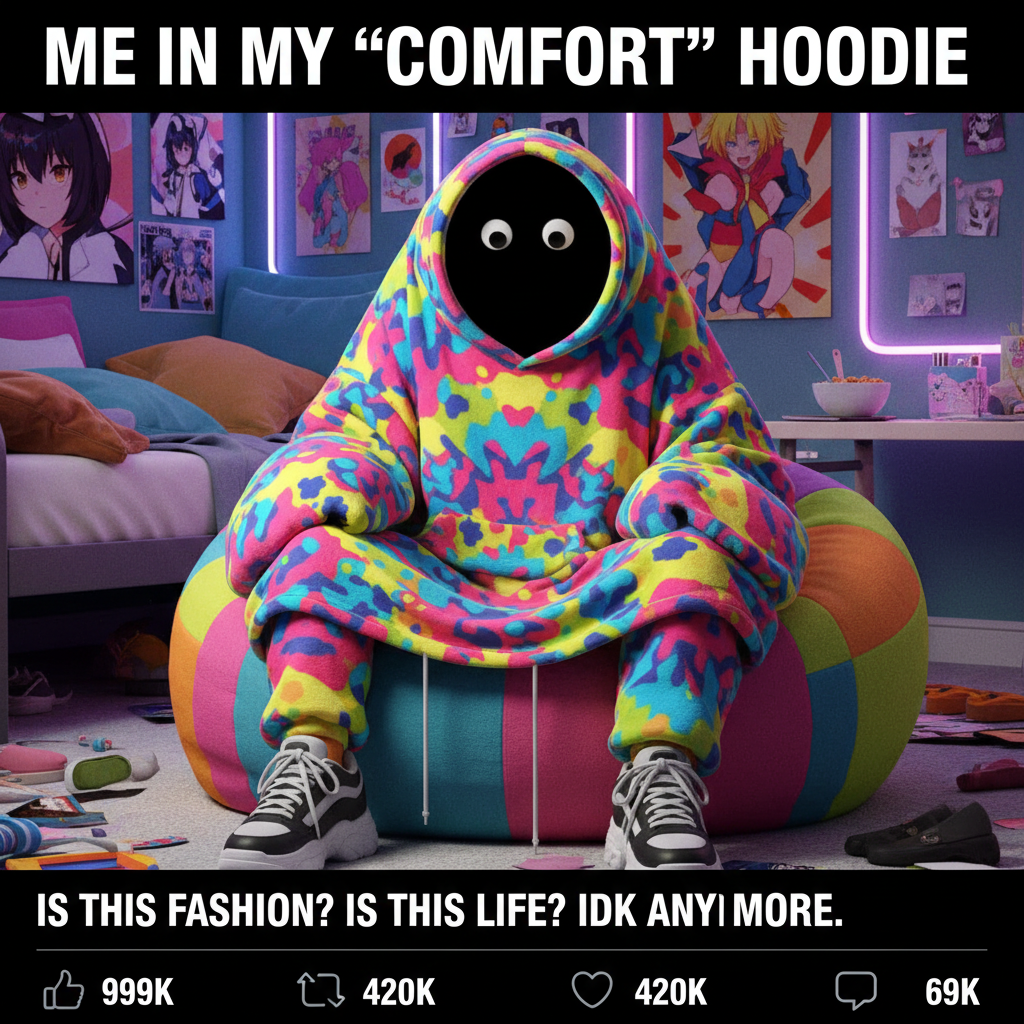 Ordered a 'oversized' hoodie. It's literally a blanket with armholes. No regrets.