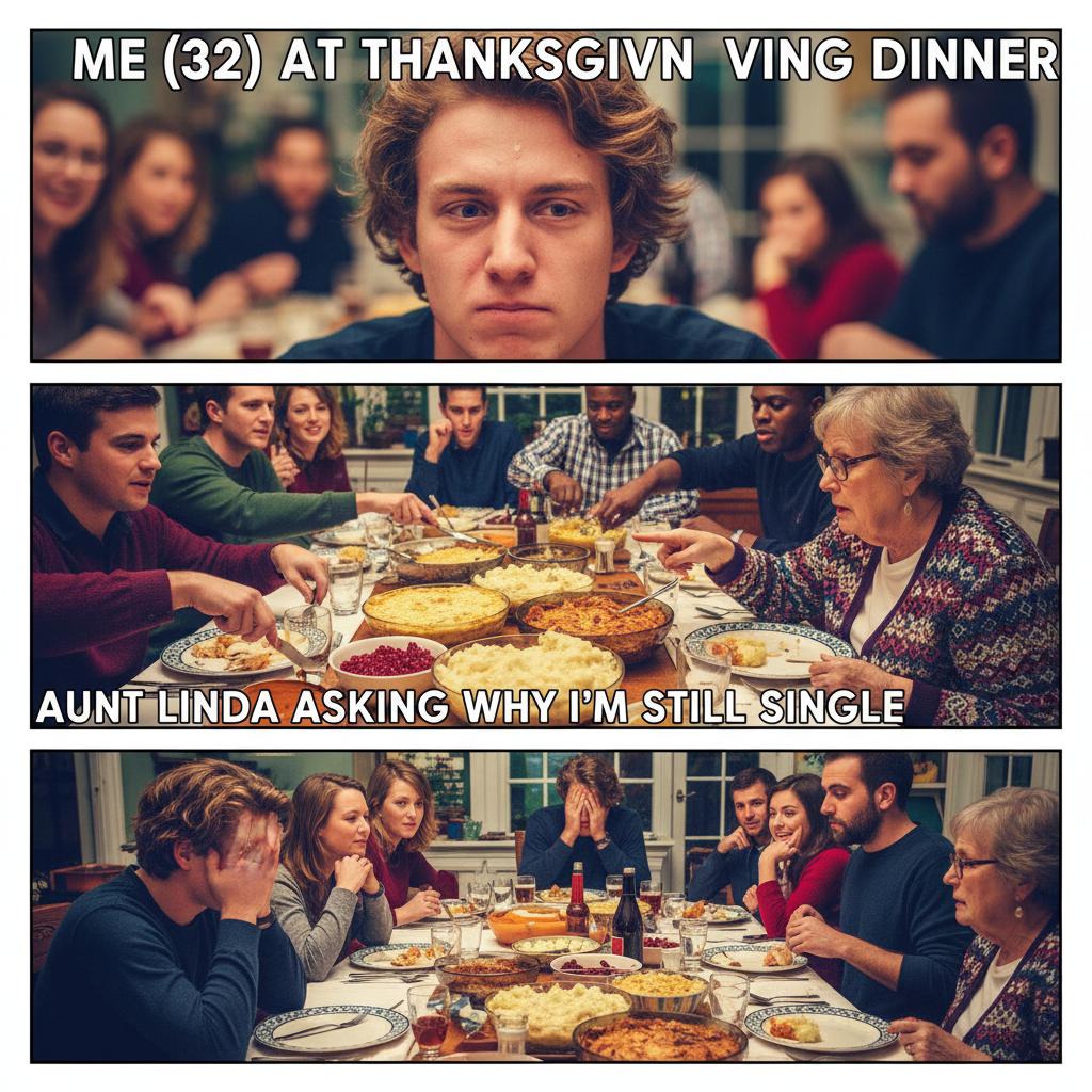 My aunt just asked if I'm 'still single' for the 5th time. I'm 30. Send help (and wine).