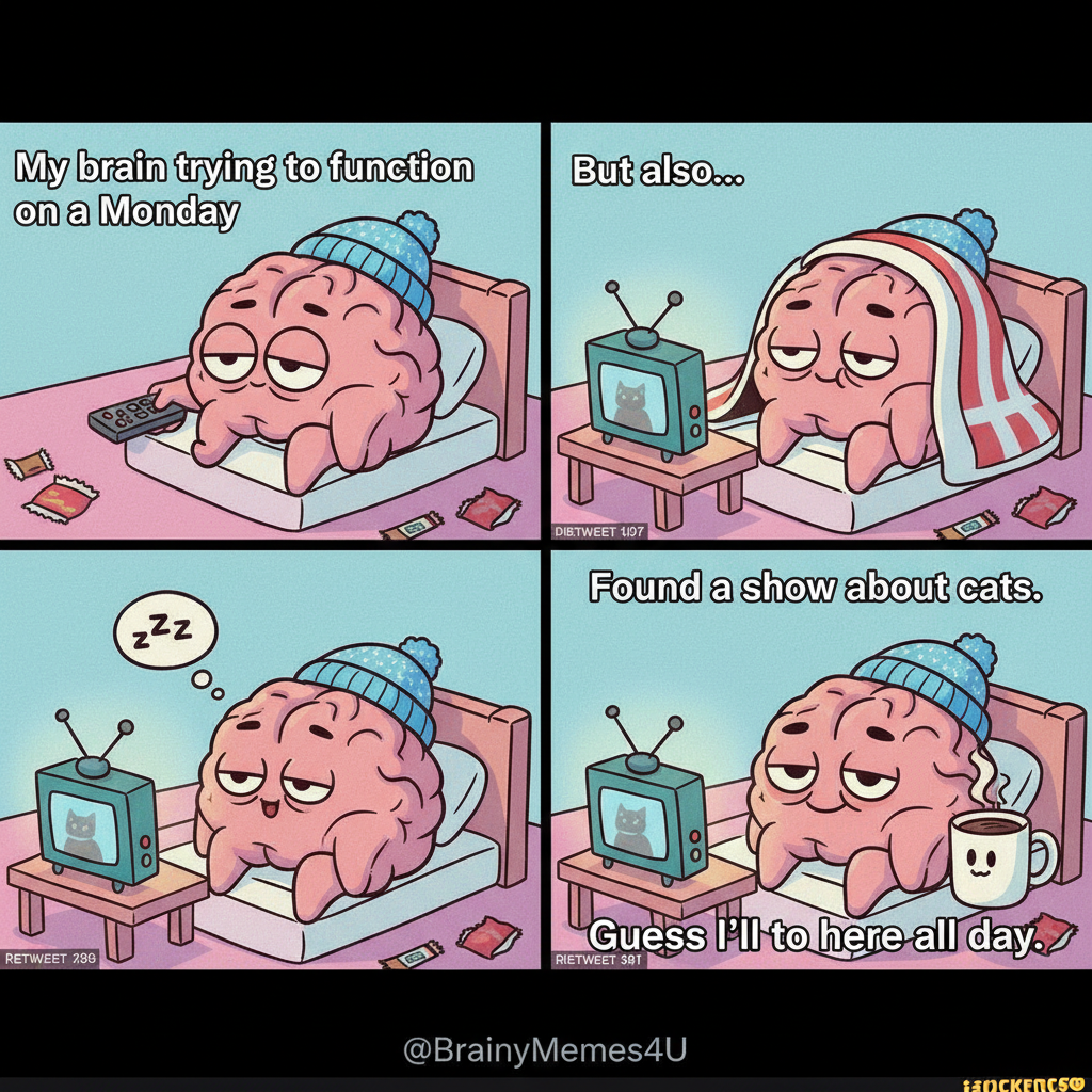 My brain cells in winter: 'Is it time to hibernate yet? No? Okay, more Netflix it is.'