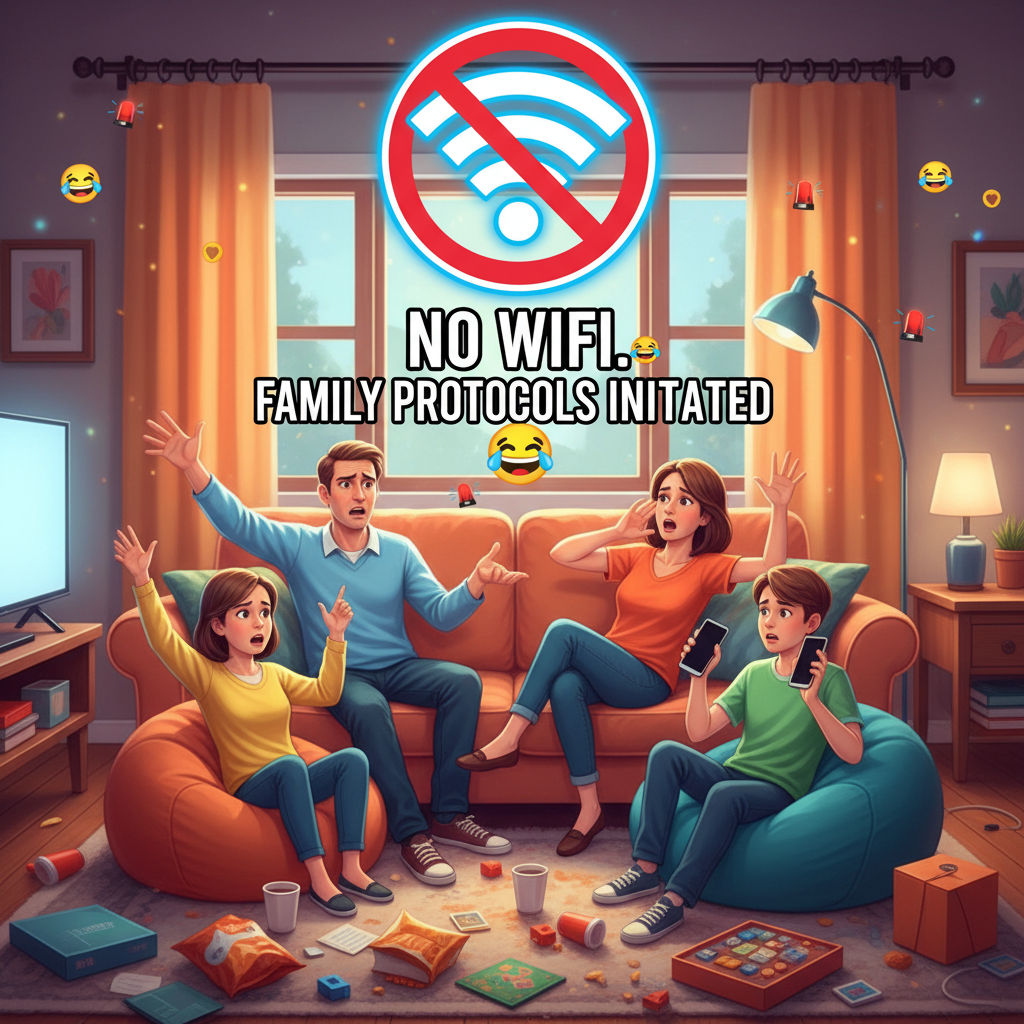 The wifi went down. I'm now communicating with my family using ancient hand gestures.