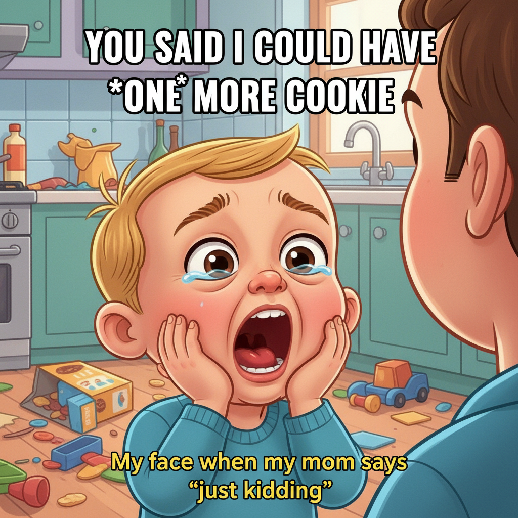 Just told my toddler 'no' and he looked at me like I personally invented gravity.