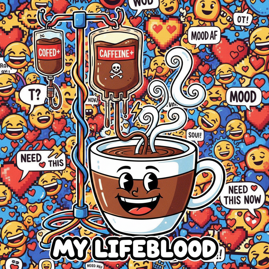 My blood type is coffee. My personality type is 'needs more coffee'.