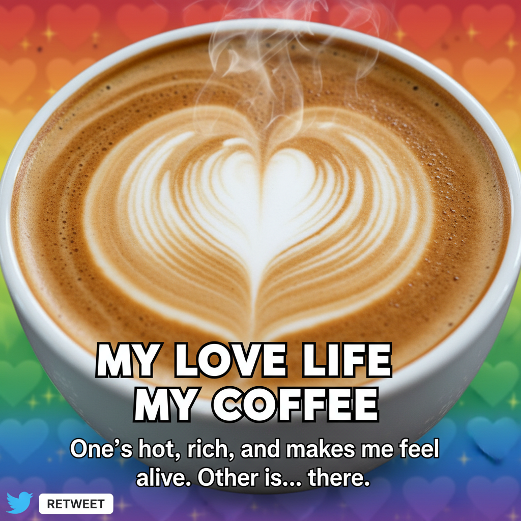 My blood type is coffee. My love language is a fresh brew.