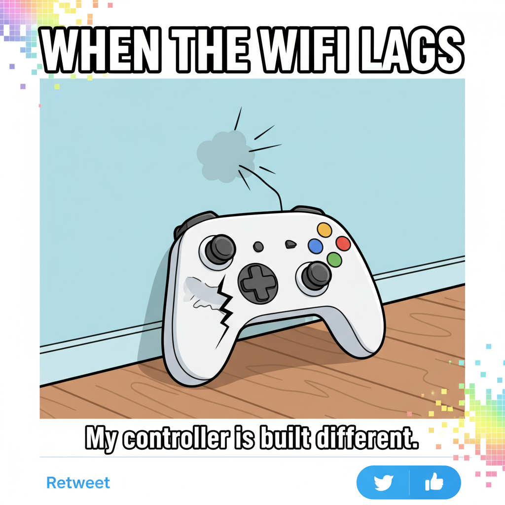 My controller just did a 360 no-scope into my wall. We're not okay.