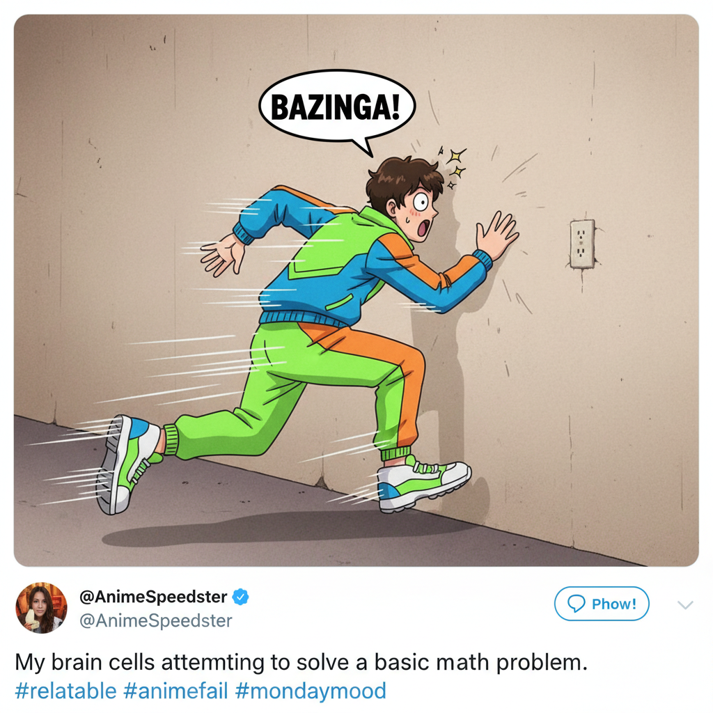 Me trying to use anime logic in real life: *runs dramatically into a wall*